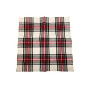 Pottery Barn Stewart Plaid Cotton Tea Towels Set Of Two 20 x 30 New